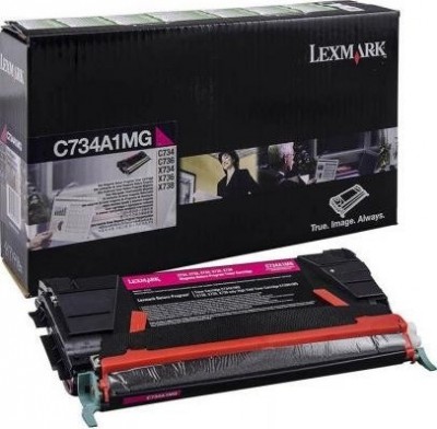 C734A1MG оригинальный картридж Lexmark для принтера Lexmark c73x/x73x return program, magenta, 6000 страниц