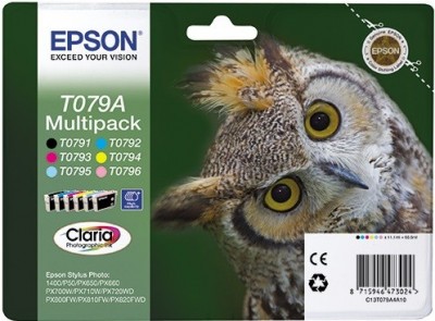 C13T079A4A10 Набор Картриджей Epson для P50/PX660 (черный, пурпурный, голуб, желтый, светло-пурпур, светло-голуб) (cons ink)