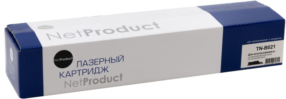 Тонер-картридж NetProduct TN-B021 (N-TN-B021) для Brother HL-B2000D/ DCP-B7500D/ MFC-B7717DW, 2,6 K