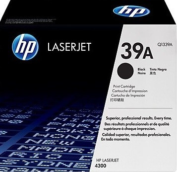 Q1339A (39A) оригинальный картридж HP для принтера HP LaserJet 4300/ 4300n/ 4300tn/ 4300dtn/ 4300dtns/ 4300dtnsl black, 18000 страниц