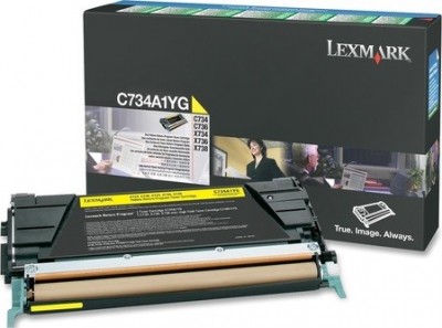 C734A1YG оригинальный картридж Lexmark для принтера Lexmark c73x/x73x return program, yellow, 6000 страниц