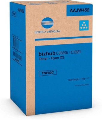 Картридж Konica-Minolta TNP-80C/ TNP80C/ AAJW452 Cyan оригинальный для Konica-Minolta bizhub C3320i, голубой, 9000 стр.