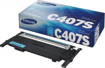 Картридж Samsung CLT-C407S/SEE для Samsung CLP-320/ CLP-320N/ CLP-325/ CLP-325W/ CLX-3185/ CLX-3185N/ CLX-3185FW/ CLX-3185FN (ST998A) cyan оригинальный, 1 000 стр.