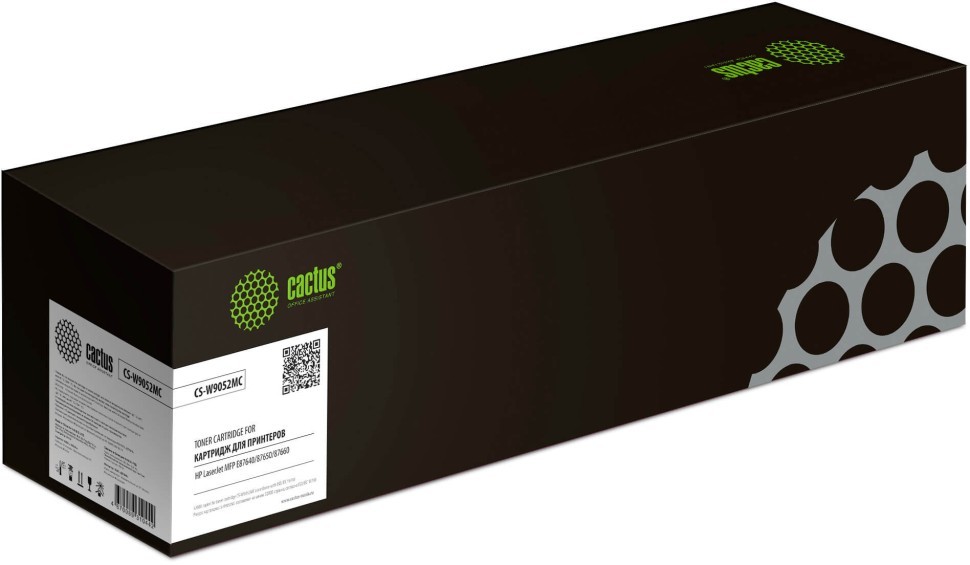 Картридж Cactus W9052MC (CS-W9052MC) для принтеров HP LaserJet Managed E87640/ E87650/ E87660, жёлтый, 52000 стр.