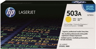 Q7582A (503A) оригинальный картридж HP для принтера HP Color LaserJet 3800/ CP3505 yellow, 6000 страниц