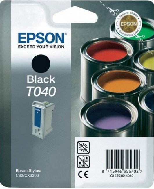Картридж Epson C13T04014010 T040 17ml черный 420 копий