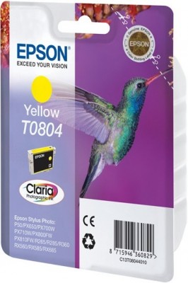 C13T08044011 Картридж Epson T0804 желтый, стандартной емкости P50/PX660 (cons ink)
