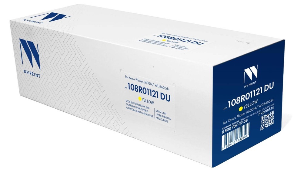 Блок фотобарабана NV Print 108R01121 (NV-108R01121TYDUY) Yellow для Xerox WorkCentre 6605/ 6655, VersaLink C400/ C405, Phaser 6600, жёлтый, 60000 стр.