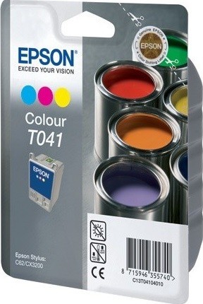 Картридж Epson C13T04104010 T041 37ml цветной 300 копий