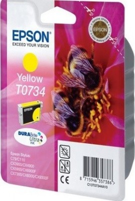 Картридж Epson C13T10544A10 / C13T07344A10 T0734, Т10544 5ml желтый 400 копий в технологической упаковке