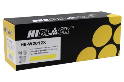 Картридж Hi-Black W2012X (HB-W2012X) Yellow (с чипом) для HP Color LaserJet Enterprise M856/ M776/ M776z, жёлтый, увеличенный, 29000 страниц