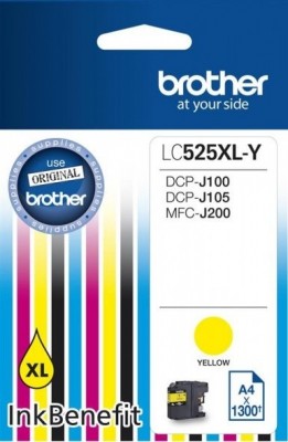 Brother LC525XLY Картридж ,Yellow{DCP-J100/J105/J200, Yellow, (1300стр.)}