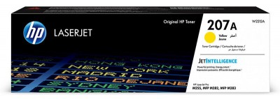 HP W2212A Оригинальный картридж лазерный 207A для HP LaserJet Pro M255/ MFP M282/ MFP M283 желтый, 1250 страниц