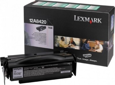 12A8420 оригинальный картридж Lexmark для принтера Lexmark T430, black, 6000 страниц
