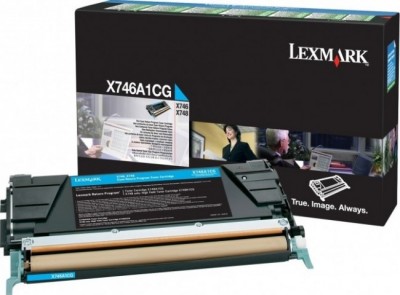 X746A1CG оригинальный картридж Lexmark для принтера Lexmark X746/748, cyan, 7000 страниц