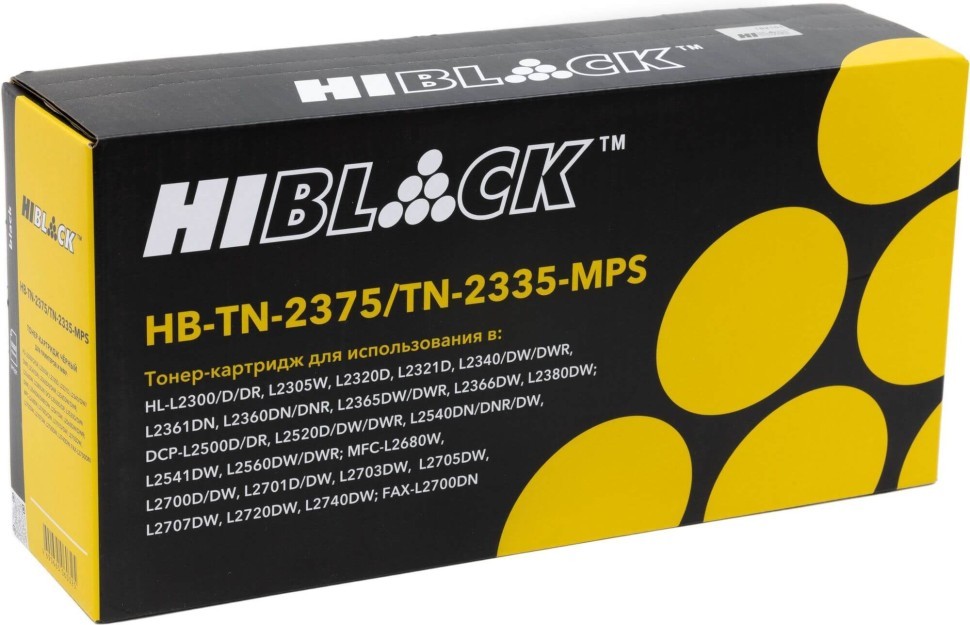 Картридж Hi-Black (HB-TN-2375-MPS) для Brother HL-L2300/ L2305/ L2320/ L2340/ L2360, увеличенный, 10K
