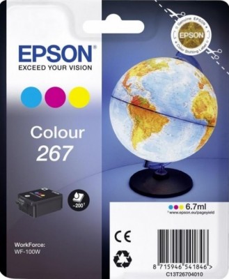 C13T26704010 Картридж Epson цветной для WF-100 (cons ink)