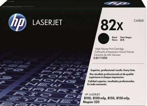 C4182X (82X) оригинальный картридж HP для принтера HP LaserJet 8100/ 8100n/ 8100dn/ 8100mfp/ 8150/ 8150n/ 8150dn/ 8150hn/ 8150mfp/ Mopier 320 black, 20000 страниц