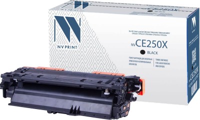 Картридж NV Print CE250X Черный для принтеров HP LaserJet Color CP3525/ CP3525dn/ CP3525n/ CP3525x/ CM3530/ CM3530fs, 10500 страниц