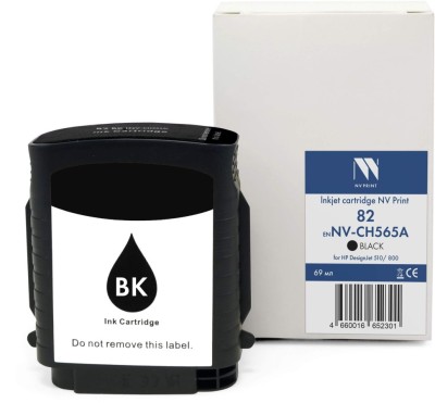 Картридж NV Print №82 (NV-CH565A) Black для HP DesignJet 500/ 510/ 800/ 815/ 820, чёрный, 69мл