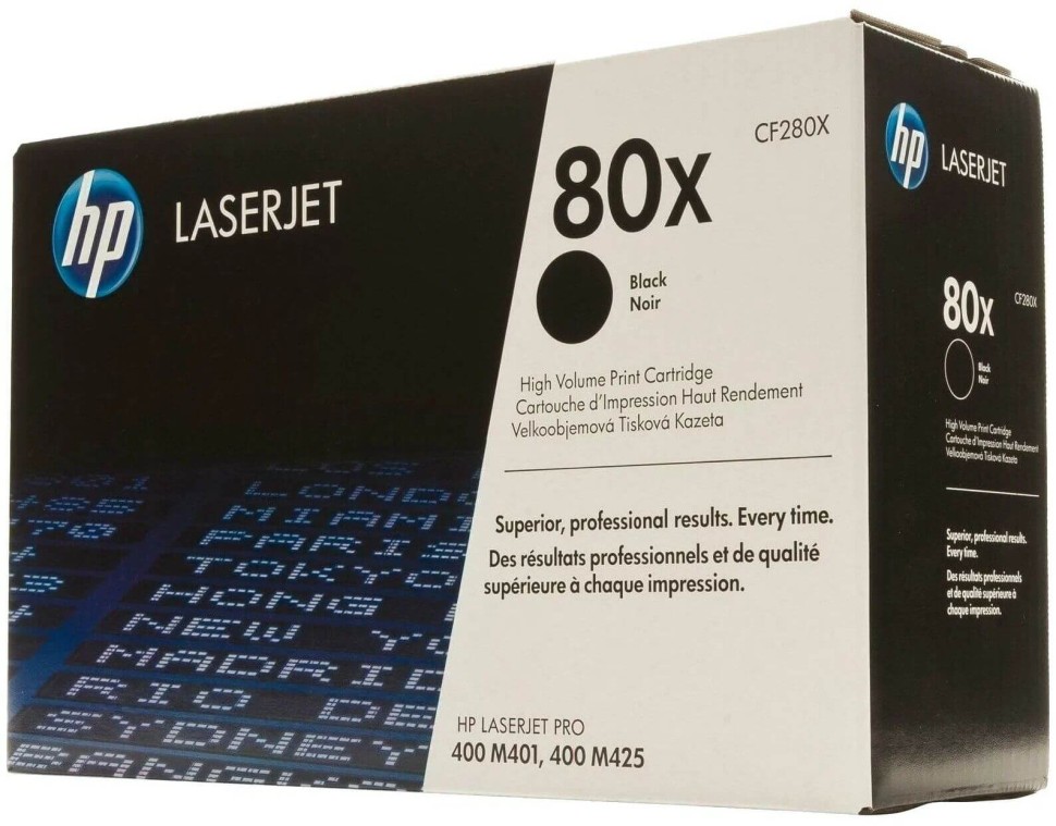 Картридж HP CF280X (80X) оригинальный для HP LaserJet Pro 400 M401/ 400 MFP M425, чёрный, увеличенный, 6900 страниц