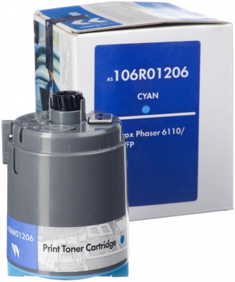 Картридж NV Print 106R01206 Cyan для Xerox Phaser 6110, 6110MFP голубой 1000 копий совместимый