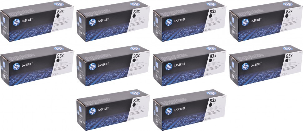 CF283X (83X) (10шт) Комплект оригинальных картриджей для принтера HP LaserJet Pro M201/ MFP M225 black, 2200 страниц 10 штук