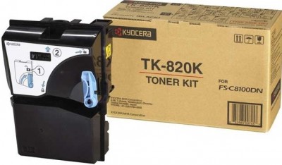 TK-820K (1T02HP0EU0) оригинальный картридж Kyocera для принтера Kyocera FS-C8100DN black, 15000 страниц