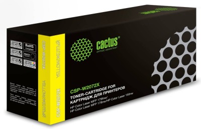 Картридж Cactus W2072X 117X (CSP-W2072X) Yellow для HP Color Laser 150a/ 150nw, 178nw MFP/ 179fnw MFP, жёлтый, увеличенный, 1300 стр.