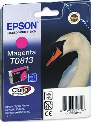 Картридж Epson C13T11134A10 / C13T08134A T0813, T11134 11,1ml пурпурный 740 копий в технологической упаковке