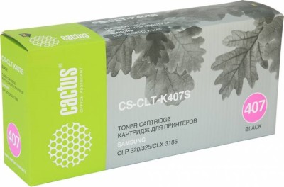 CLT-K407S Картридж Cactus CS-CLT-K407S для принтеров Samsung CLP320/320n/325/CLX-3185/3185n/3185fn черный (1 500 стр.)