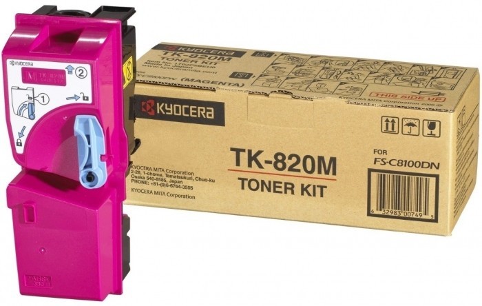 TK-820M (1T02HPBEU0) оригинальный картридж Kyocera для принтера Kyocera FS-C8100DN magenta, 7000 страниц