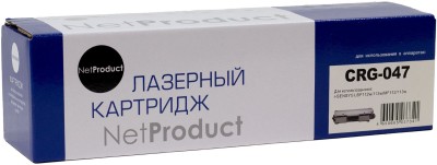 Тонер-картридж NetProduct (N-№047) для Canon i-SENSYS LBP112w/ 113w/ MF112/ 113w, 1,6K