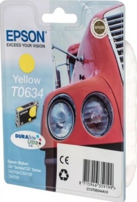 EPSON C13T06344A10 Картридж T0634 для EPSON C67/87/CX3700/4100/4700 Yellow Ink Cartridge (cons ink)