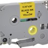 Картридж Cactus TZe-621 (CS-TZ621) для Brother P-touch 1010/ 1280/ 1280VP/ 2700VP, чёрный на жёлтом, 8мм х 8м