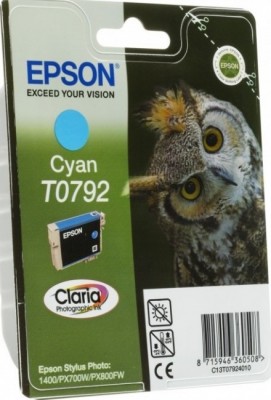 EPSON C13T07924010 T0792 Картридж голубой, повышенной емкости P50/PX660/PX820/PX830 (cons ink)