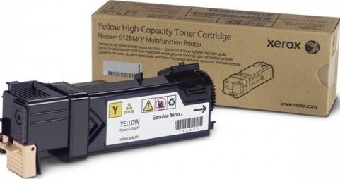 Картридж XEROX PHASER 6128 (106R01458) желтый 2,5к оригинальный