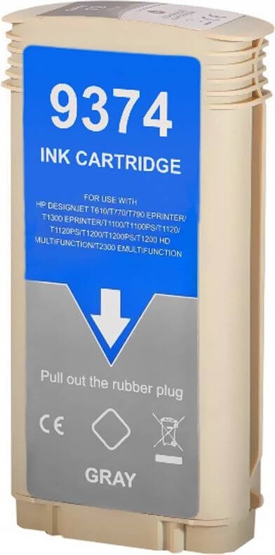 Картридж NV Print №72 (NV-C9374A) Gray для HP DesignJet T610/ T770/ T790/ T1100/ T1120/ T1200, серый, 130мл