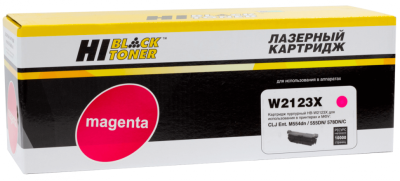 Картридж Hi-Black W2123X (HB-W2123X) Magenta (с чипом) для HP CLJ Enterprise M554dn/ 555DN/ 555x/ 578f/ 578DN, пурпурный, 10K