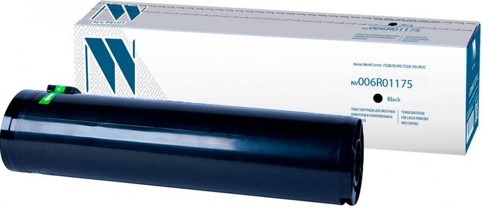 Картридж NV Print 006R01175 Черный для принтеров Xerox WorkCentre 7328/ 7335/ 7345/ 7346/ Pro C2128/ C2636/ C3545, 26000 страниц