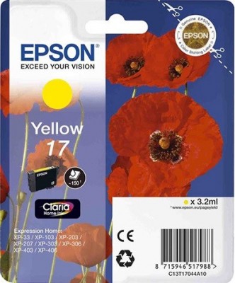 C13T17044A10 Картридж Epson 17 YE Expression Home XP-33 / 103 / 203 / 207 / 303 / 306 / 403 / 406 (cons ink)